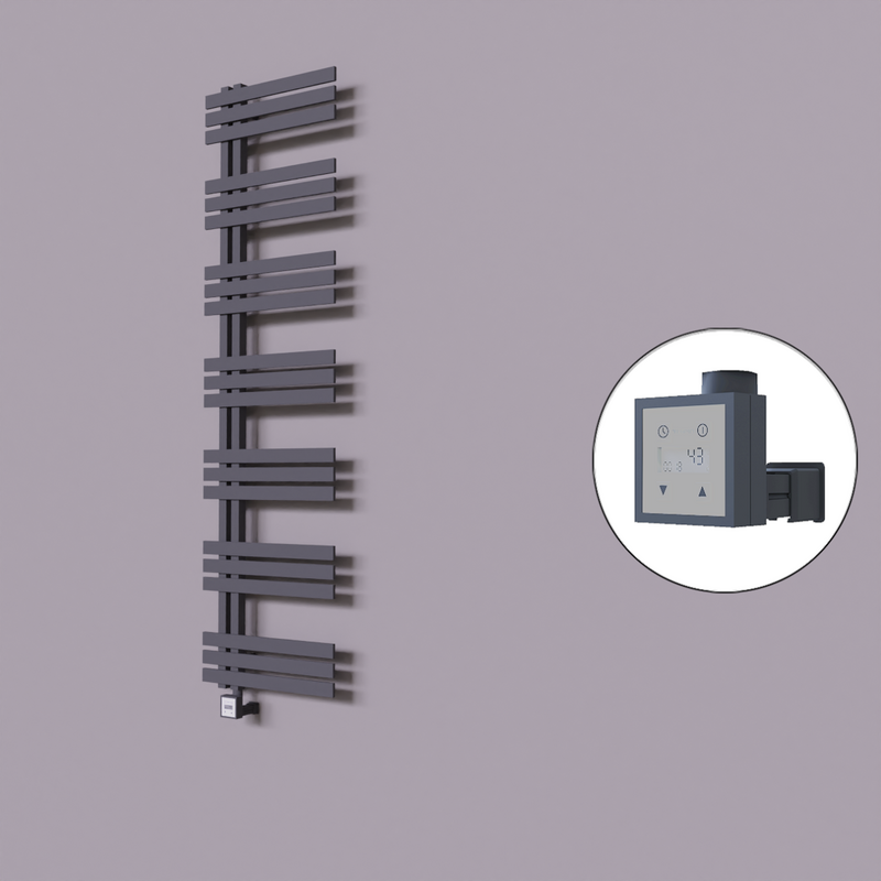 Thames Dekoratif Elektrikli Havlupan 600x1800 Koyu Antrasit (KTX3 Termostat) 1000W