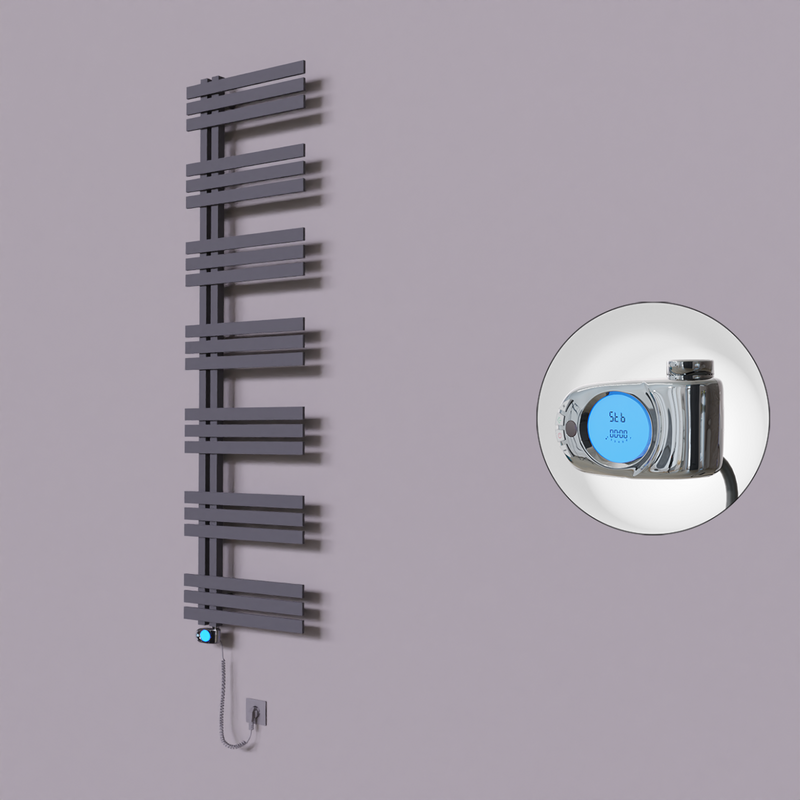 Thames Dekoratif Elektrikli Havlupan 600x1800 Koyu Antrasit (Musa Termostat) 900W