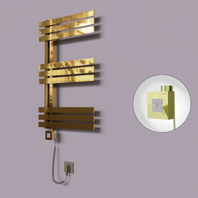 Thames Dekoratif Elektrikli Havlupan 600x800 Altın (KTX1 Termostat) 200W Spiral Kablolu