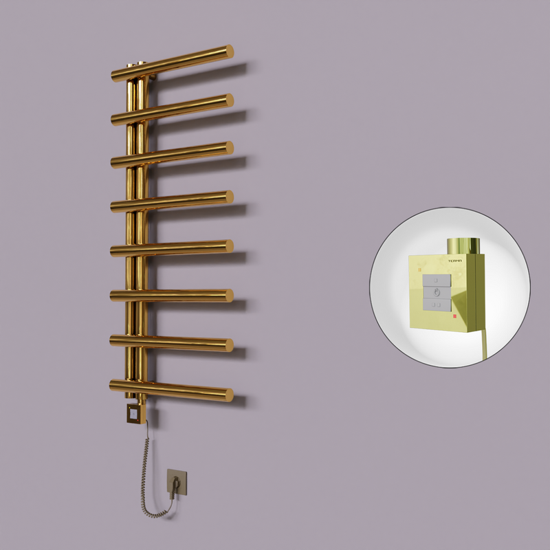 Tuna Dekoratif Elektrikli Havlupan 500x1150 Altın (KTX1 Termostat) 300W Spiral Kablolu