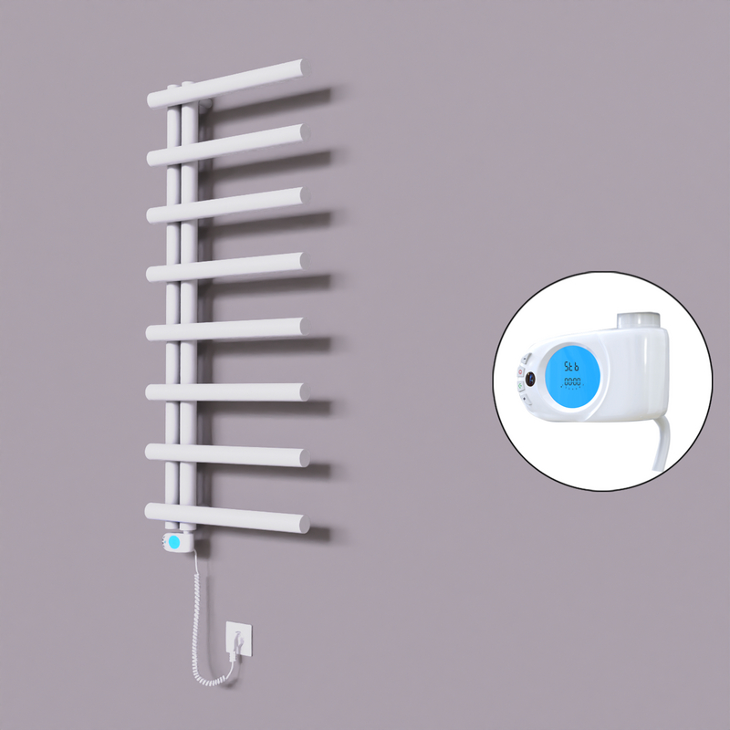 Tuna Dekoratif Elektrikli Havlupan 500x1150 Beyaz (Musa Termostat) 300W