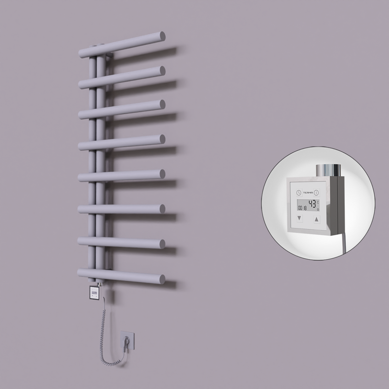 Tuna Dekoratif Elektrikli Havlupan 500x1150 Gri (KTX3 Termostat) 300W Spiral Kablolu