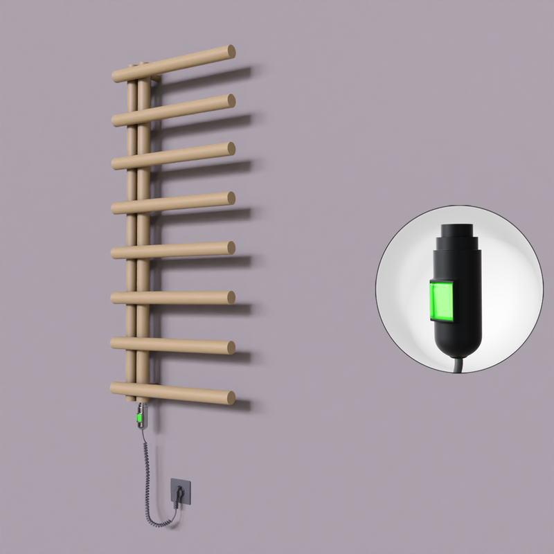 Tuna Dekoratif Elektrikli Havlupan 500x1150 Kapuçino (On/Off Düğmeli) 300W