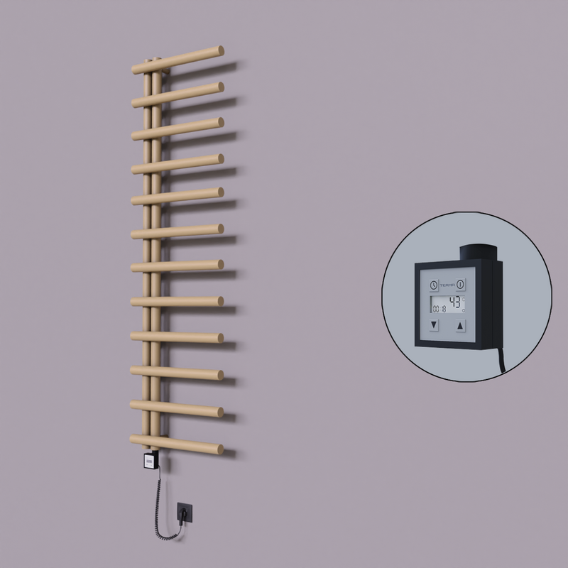 Tuna Dekoratif Elektrikli Havlupan 500x1750 Kapuçino (KTX3 Termostat) 600W Spiral Kablolu