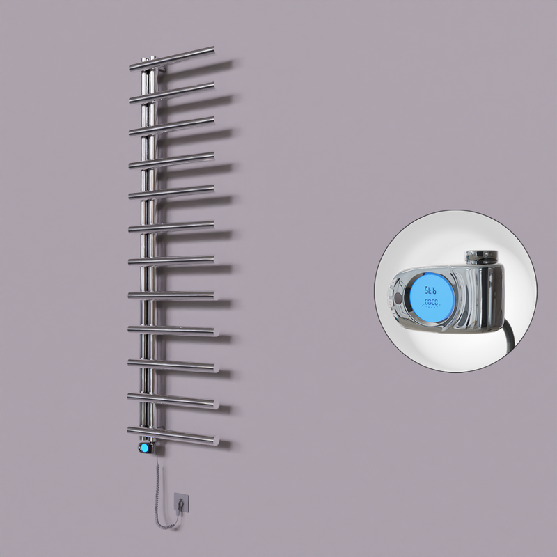 Tuna Dekoratif Elektrikli Havlupan 500x1750 Krom (Musa Termostat) 300W