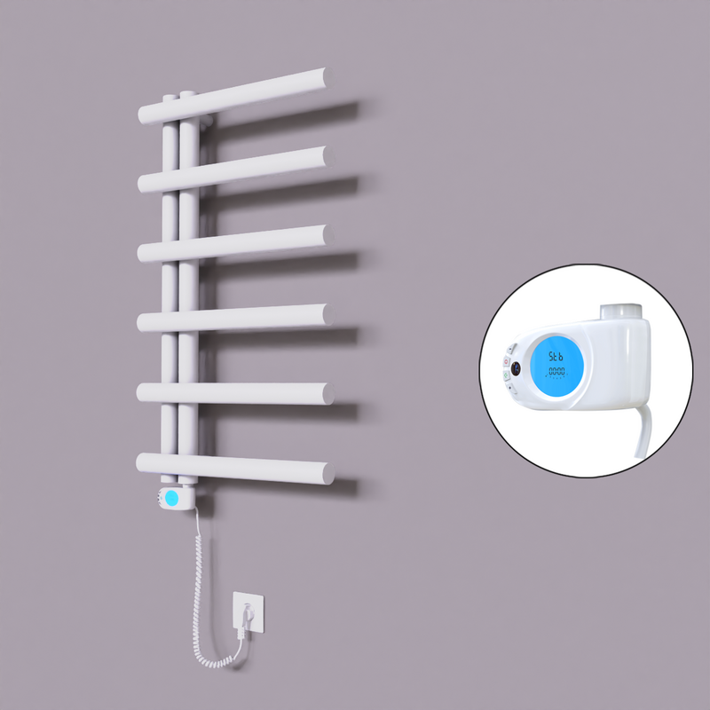 Tuna Dekoratif Elektrikli Havlupan 500x850 Beyaz (Musa Termostat) 300W