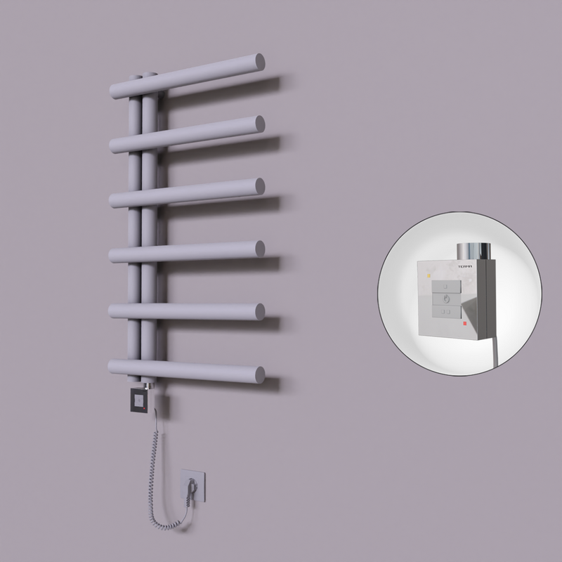 Tuna Dekoratif Elektrikli Havlupan 500x850 Gri (KTX1 Termostat) 300W Spiral Kablolu