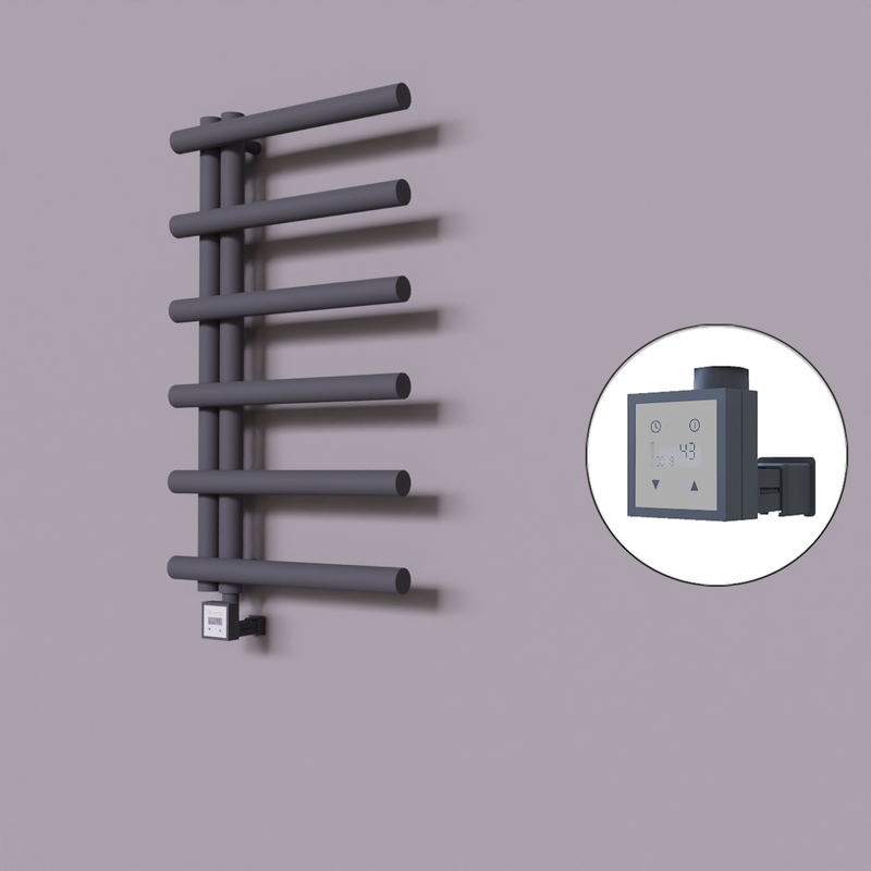 Tuna Dekoratif Elektrikli Havlupan 500x850 Koyu Antrasit (KTX3 Termostat) 300W