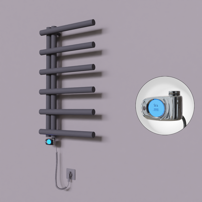 Tuna Dekoratif Elektrikli Havlupan 500x850 Koyu Antrasit (Musa Termostat) 300W