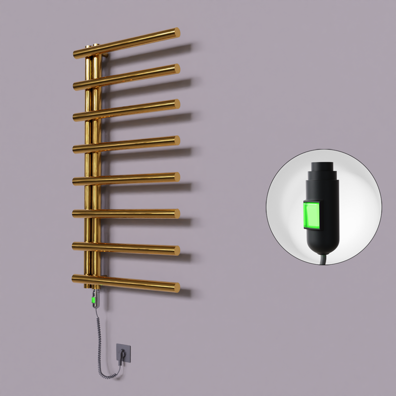 Tuna Dekoratif Elektrikli Havlupan 600x1150 Altın (On/Off Düğmeli) 300W