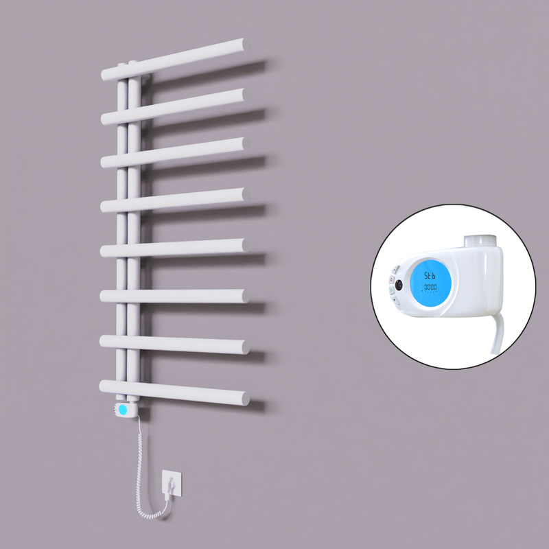 Tuna Dekoratif Elektrikli Havlupan 600x1150 Beyaz (Musa Termostat) 600W