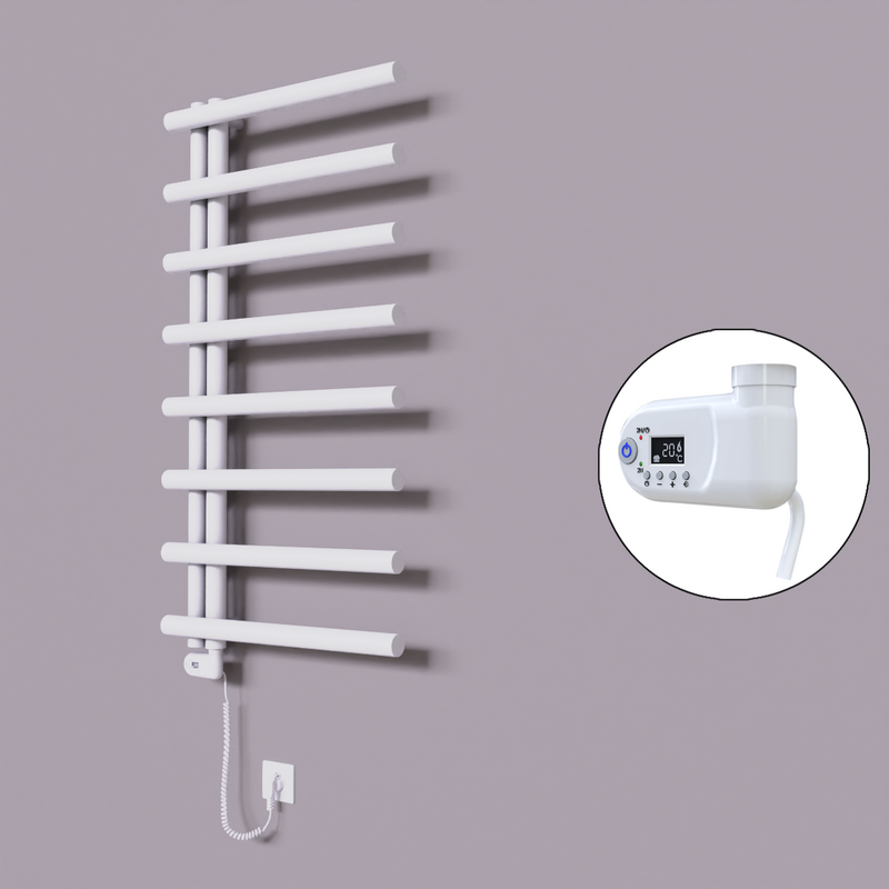 Tuna Dekoratif Elektrikli Havlupan 600x1150 Beyaz (Thesis Termostat) 600W