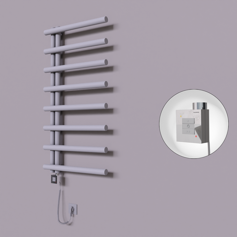 Tuna Dekoratif Elektrikli Havlupan 600x1150 Gri (KTX1 Termostat) 600W Spiral Kablolu