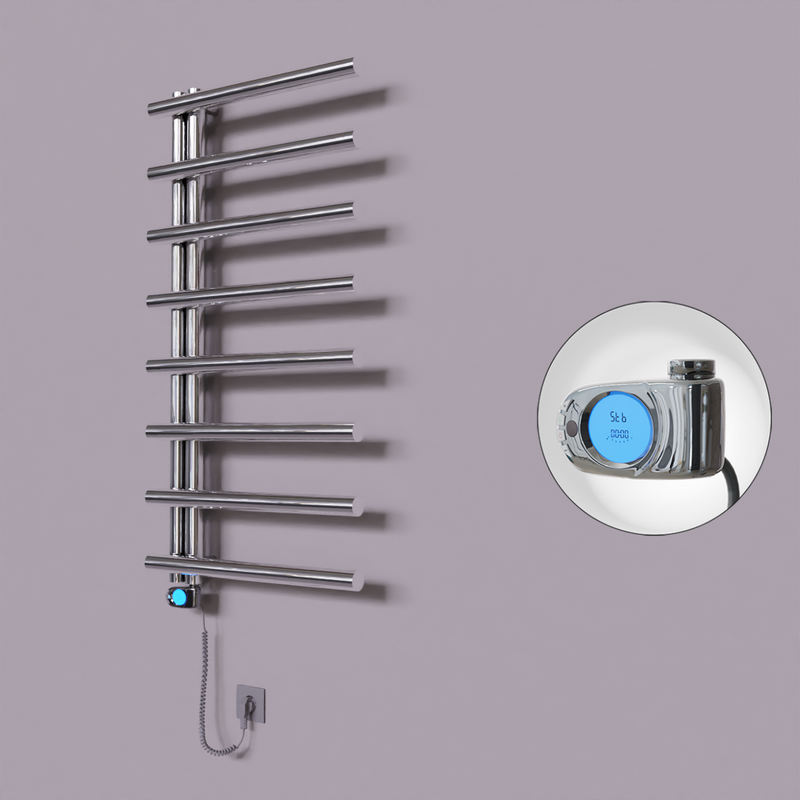 Tuna Dekoratif Elektrikli Havlupan 600x1150 Krom (Musa Termostat) 300W