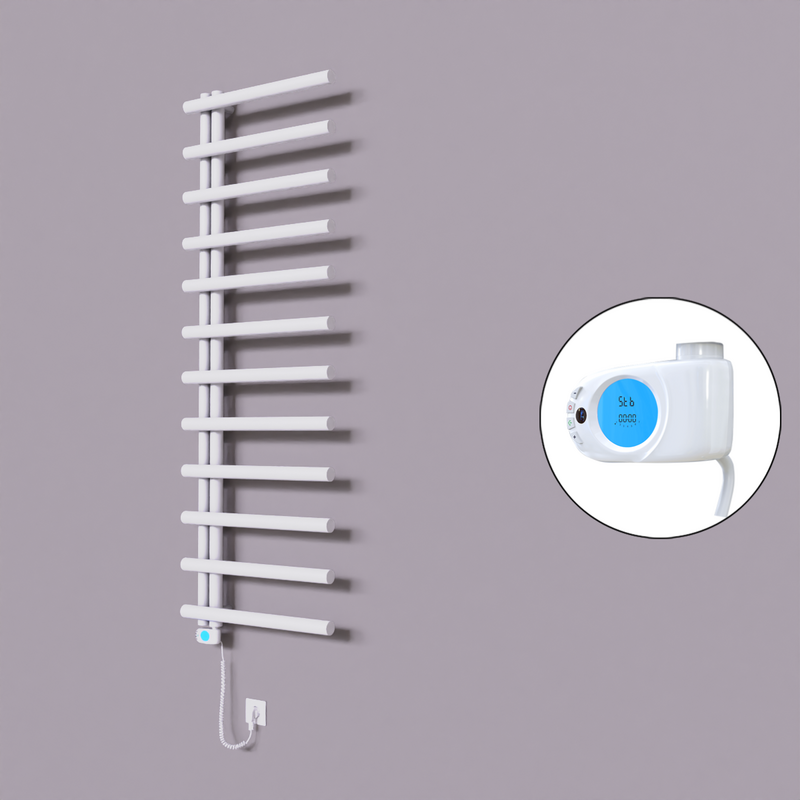 Tuna Dekoratif Elektrikli Havlupan 600x1750 Beyaz (Musa Termostat) 900W