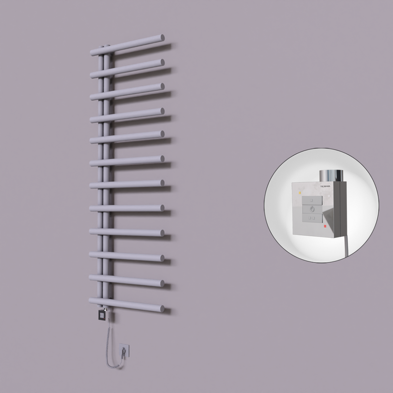 Tuna Dekoratif Elektrikli Havlupan 600x1750 Gri (KTX1 Termostat) 1000W Spiral Kablolu