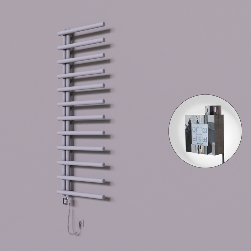 Tuna Dekoratif Elektrikli Havlupan 600x1750 Gri (KTX4 Termostat) 1000W Spiral Kablolu