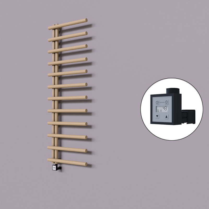 Tuna Dekoratif Elektrikli Havlupan 600x1750 Kapuçino (KTX3 Termostat) 1000W