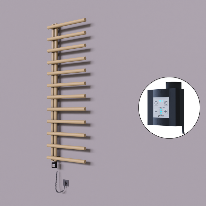 Tuna Dekoratif Elektrikli Havlupan 600x1750 Kapuçino (KTX4 Termostat) 1000W Spiral Kablolu