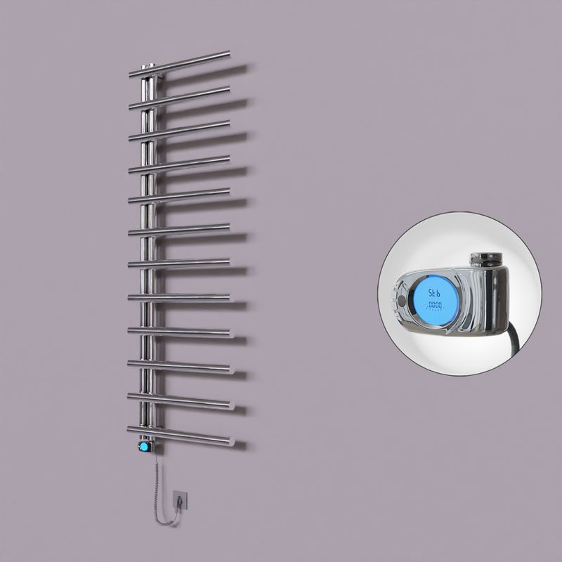 Tuna Dekoratif Elektrikli Havlupan 600x1750 Krom (Musa Termostat) 600W