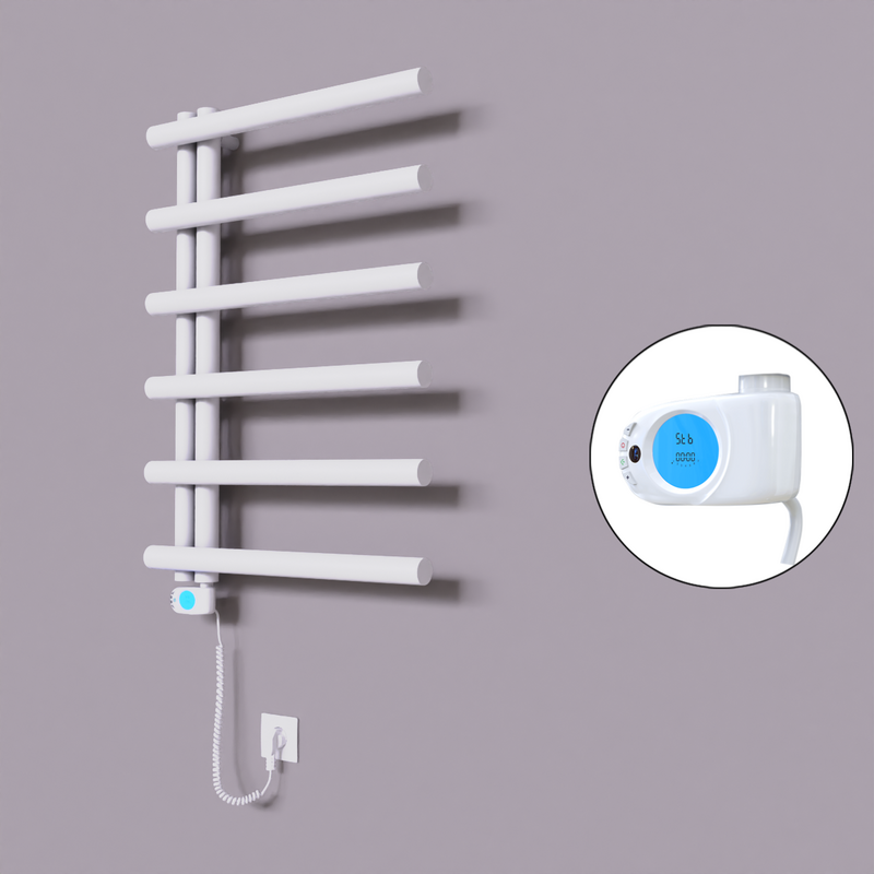 Tuna Dekoratif Elektrikli Havlupan 600x850 Beyaz (Musa Termostat) 300W