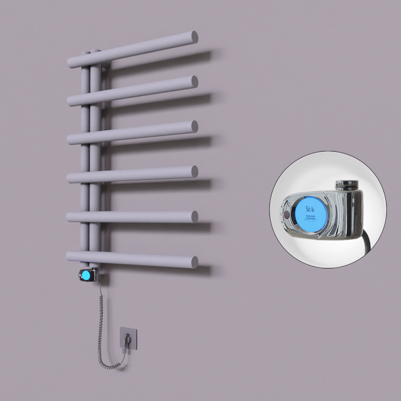 Tuna Dekoratif Elektrikli Havlupan 600x850 Gri (Musa Termostat) 300W