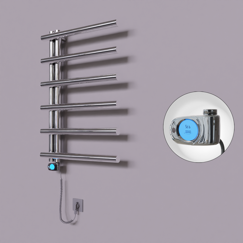 Tuna Dekoratif Elektrikli Havlupan 600x850 Krom (Musa Termostat) 200W