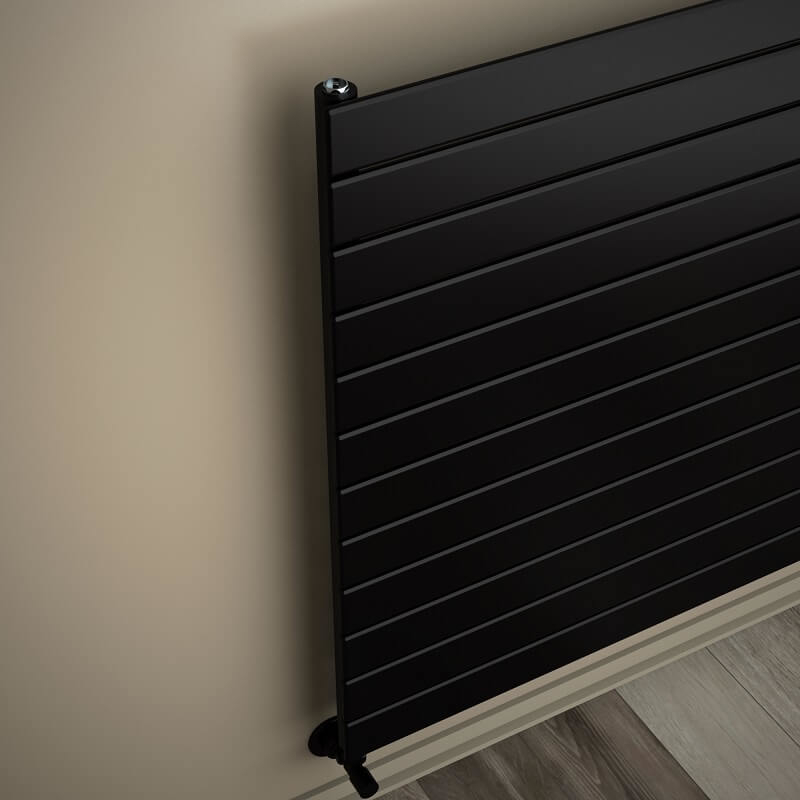 Type 10H Decorative Radiator 884x1000 Matte Black (Thin Radiator)