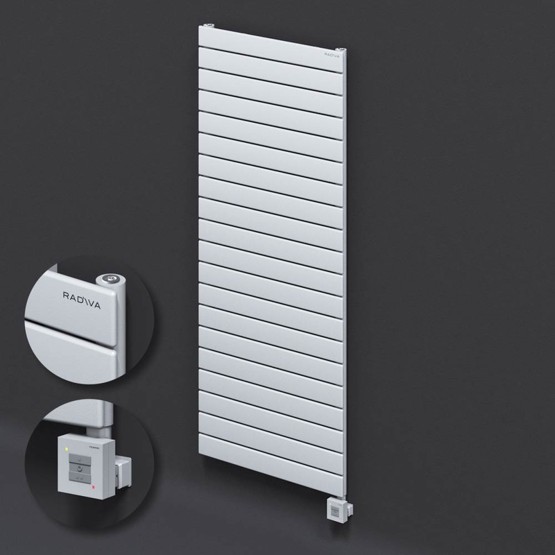 Type 10H Electric Steel Decorative Radiator 1476x600 White (KTX1 Thermostat) 1000W