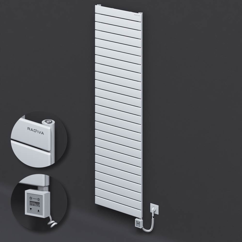 Type 10H Electric Steel Decorative Radiator 1772x500 White (KTX3 Thermostat) 1000W Spiral Cable