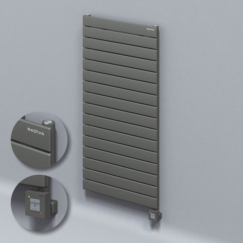 Type 10H Electric Steel Radiateur Décoratif 1180x600 Anthracite (KTX1 Thermostat) 1000W