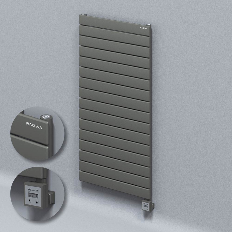 Type 10H Electric Steel Radiateur Décoratif 1180x600 Anthracite (KTX3 Thermostat) 1000W