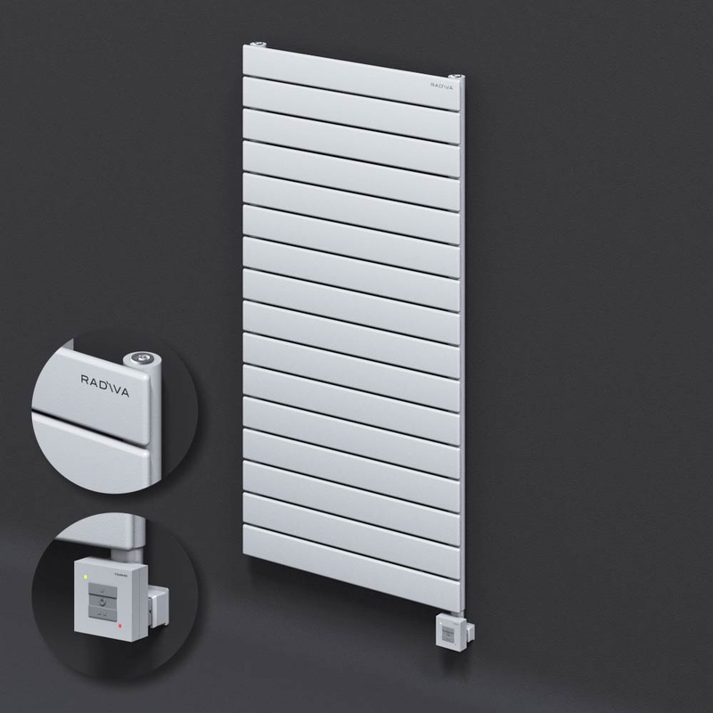 Type 10H Electric Steel Radiateur Décoratif 1180x600 Blanc (KTX1 Thermostat) 1000W