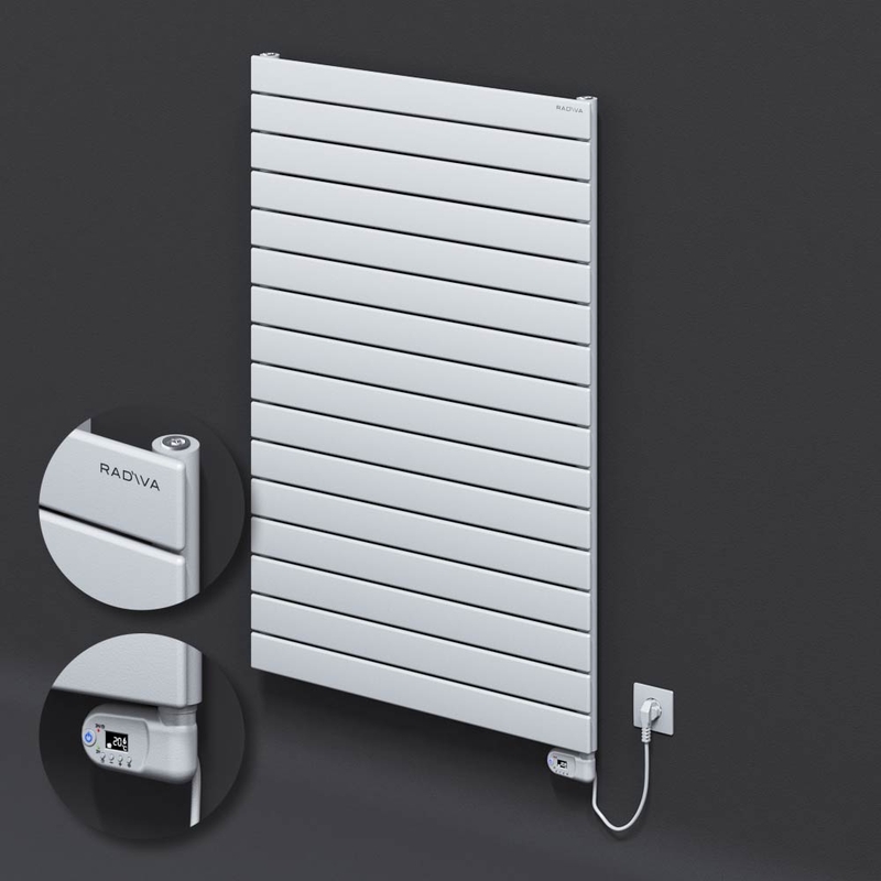 Type 10H Electric Steel Radiateur Décoratif 1180x800 Blanc (Thesis Thermostat) 900W