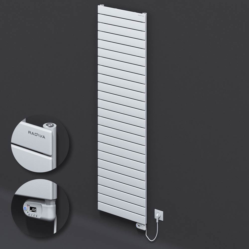 Type 10H Electric Steel Radiateur Décoratif 1772x500 Blanc (Thesis Thermostat) 900W