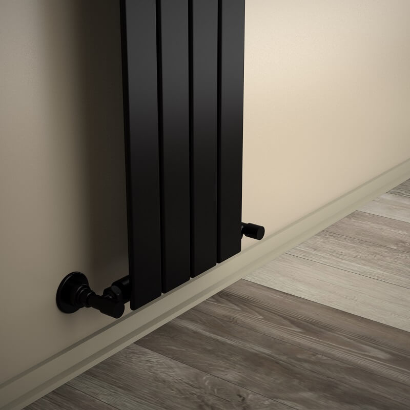 Type 10V Decorative Radiator 1200x292 Matte Black