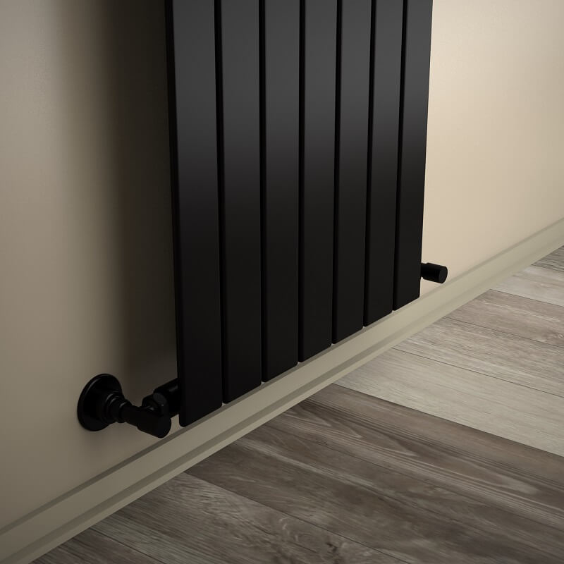 Type 10V Decorative Radiator 1500x514 Matte Black