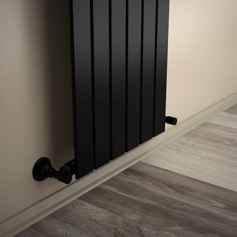 Type 10V Decorative Radiator 1800x440 Matte Black