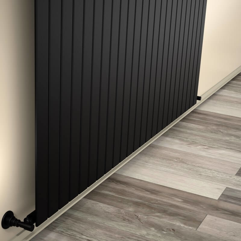 Type 10V Decorative Radiator 400x1772 Matte Black