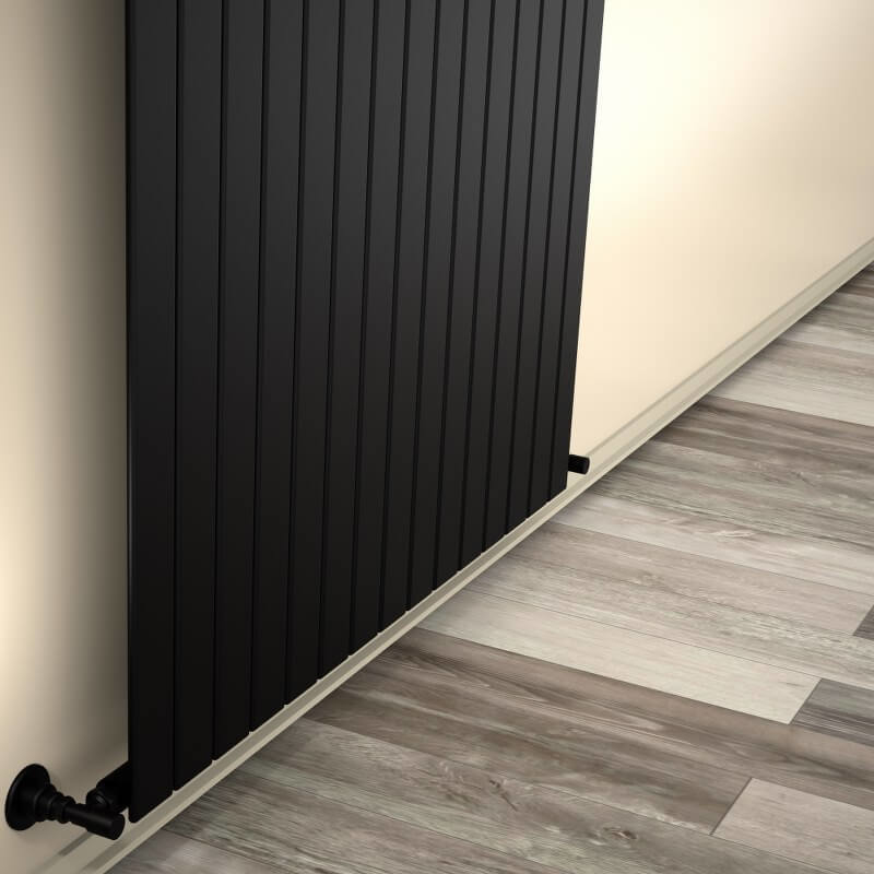 Type 10V Decorative Radiator 500x1106 Matte Black