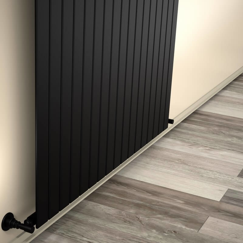 Type 10V Decorative Radiator 500x1254 Matte Black