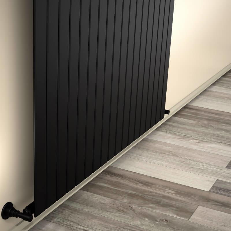 Type 10V Decorative Radiator 500x1328 Matte Black