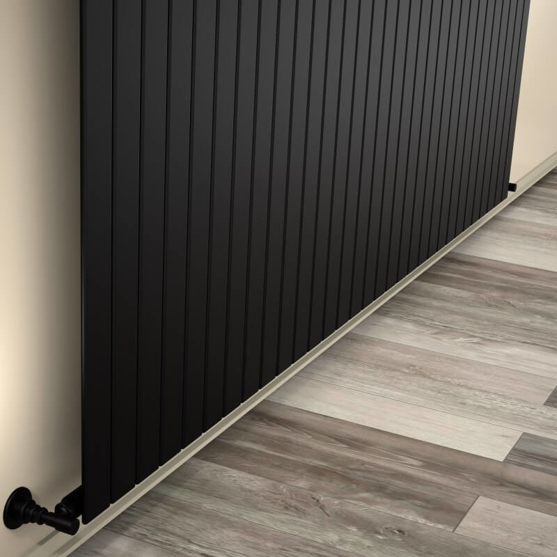 Type 10V Decorative Radiator 500x2290 Matte Black