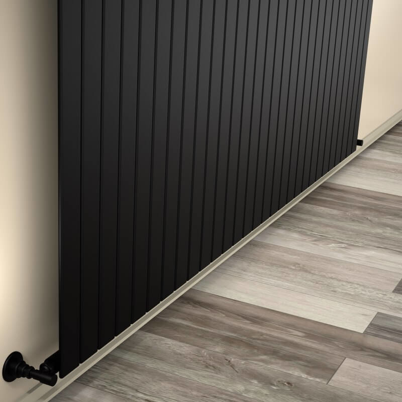 Type 10V Decorative Radiator 600x2142 Matte Black