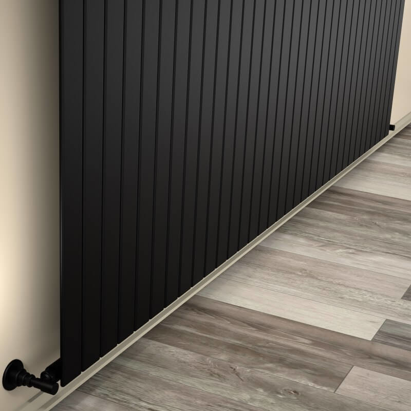 Type 10V Decorative Radiator 900x2512 Matte Black