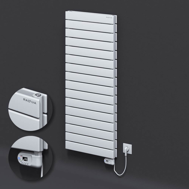 Type 20H Electric Steel Decorative Radiator 1180x500 White (Thesis Thermostat) 900W