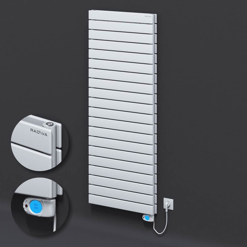 Type 20H Electric Steel Decorative Radiator 1476x600 White (Musa Thermostat) 1500W