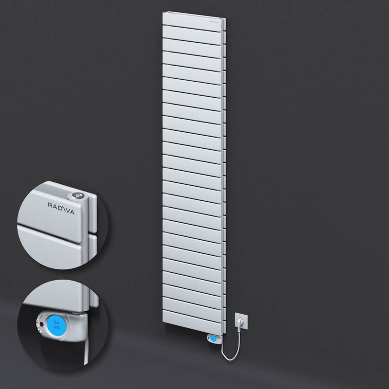 Type 20H Electric Steel Decorative Radiator 1772x400 White (Musa Thermostat) 1200W