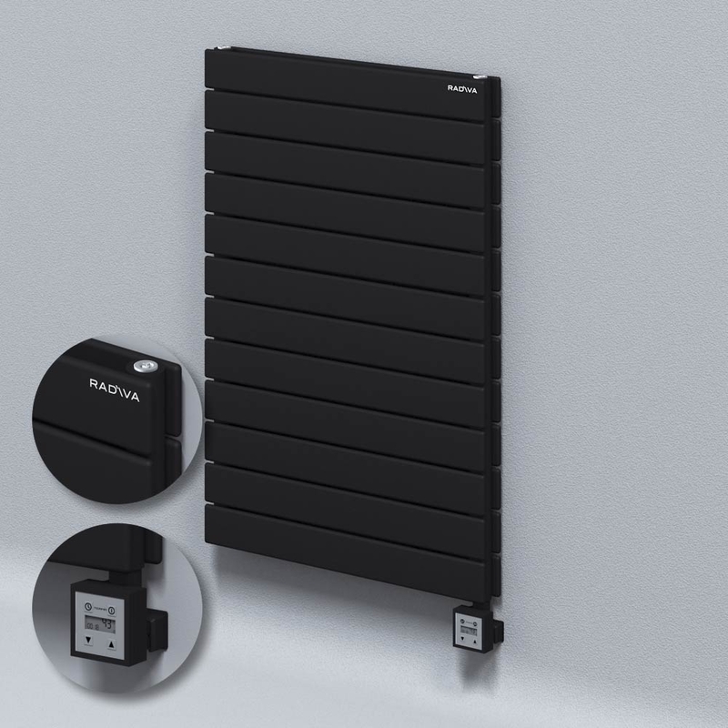 Type 20H Electric Steel Decorative Radiator 884x600 Black (KTX3 Thermostat) 1000W