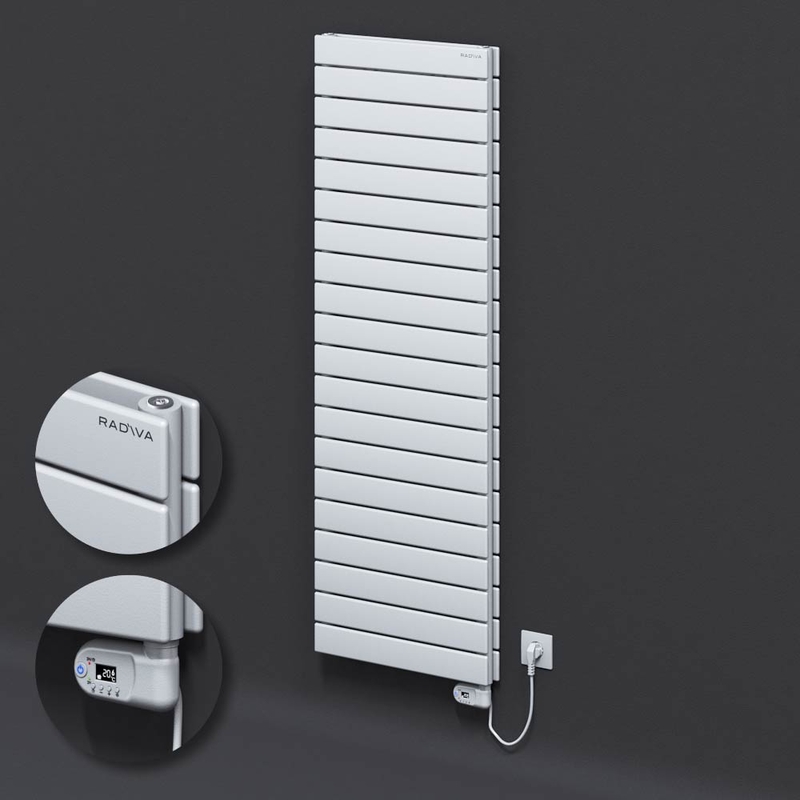 Type 20H Electric Steel Radiateur Décoratif 1476x500 Blanc (Thesis Thermostat) 900W